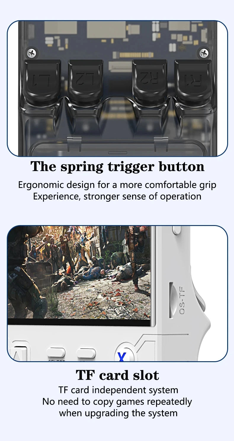 R36Ultra Retro Handheld Video Game Console Linux System 4.0-inch WIFI IPS Screen Portable Pocket Video Player Game friend Gift