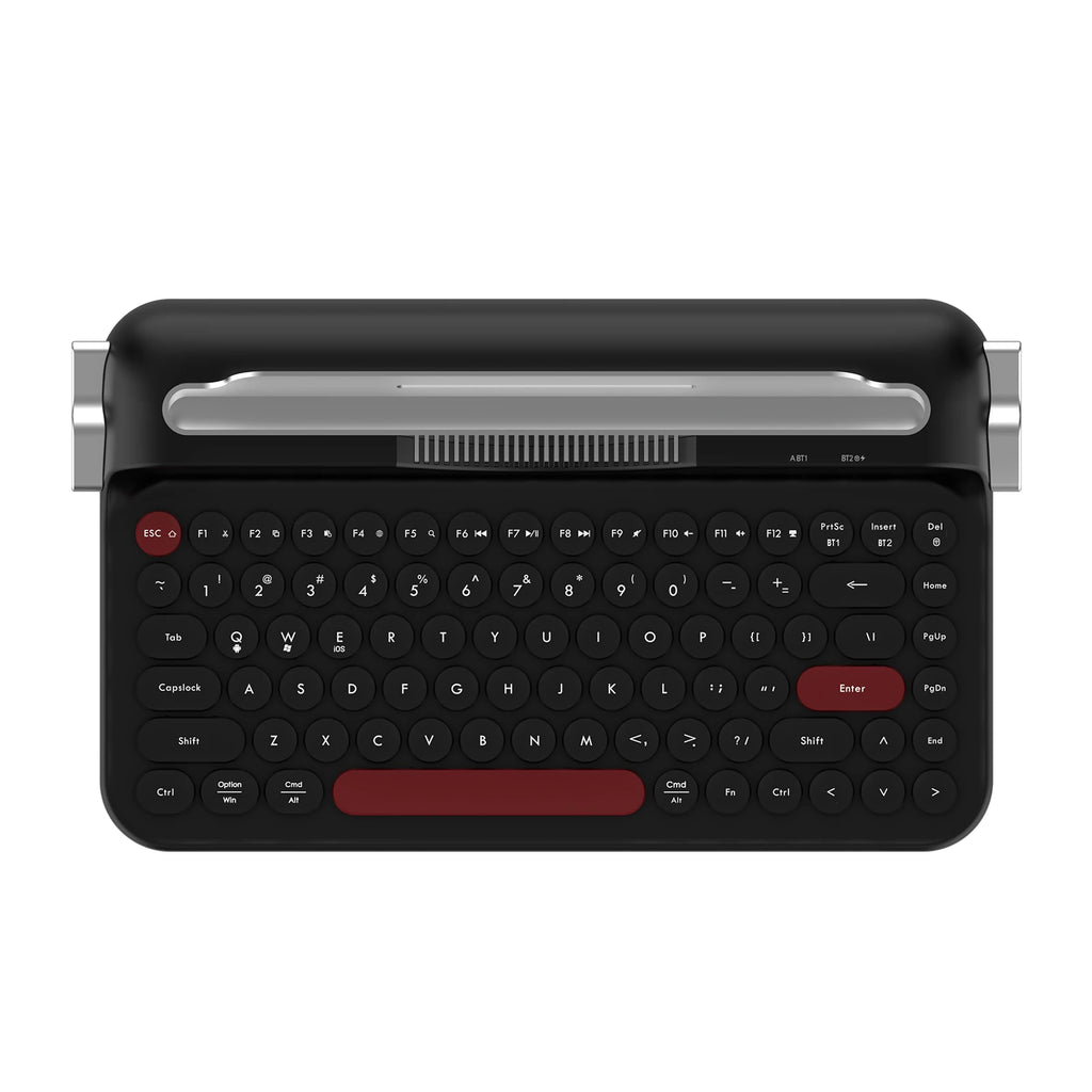 AJAZZ AF84 Multl-Device Keyboard Dual Mode 2.4G/Bluetooth5.0 With Card Slot Bracket Position Typewriter Office Membrane Keyboard