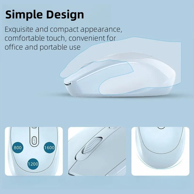 Mini Mouse Sil Dual Mode Wireless Mouse Bluetooth-compatible 2.4G Battery Optical Sil ...