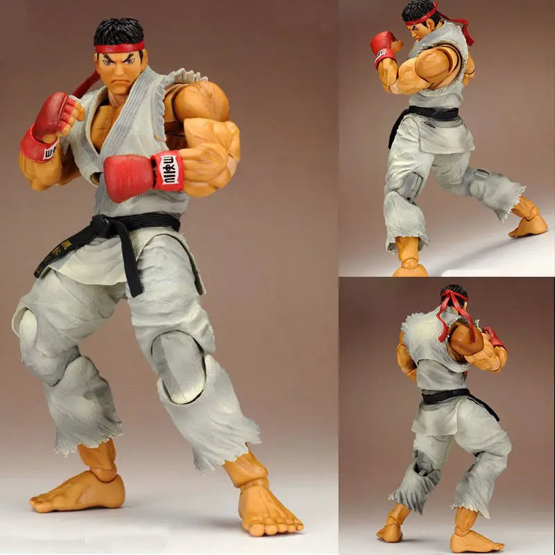 Play Arts Kai Street Fighter Ryu Ken Gouki Akuma Action Figure Anime Game Figurine Movable Model Toys Gifts 22cm 4 types Stock