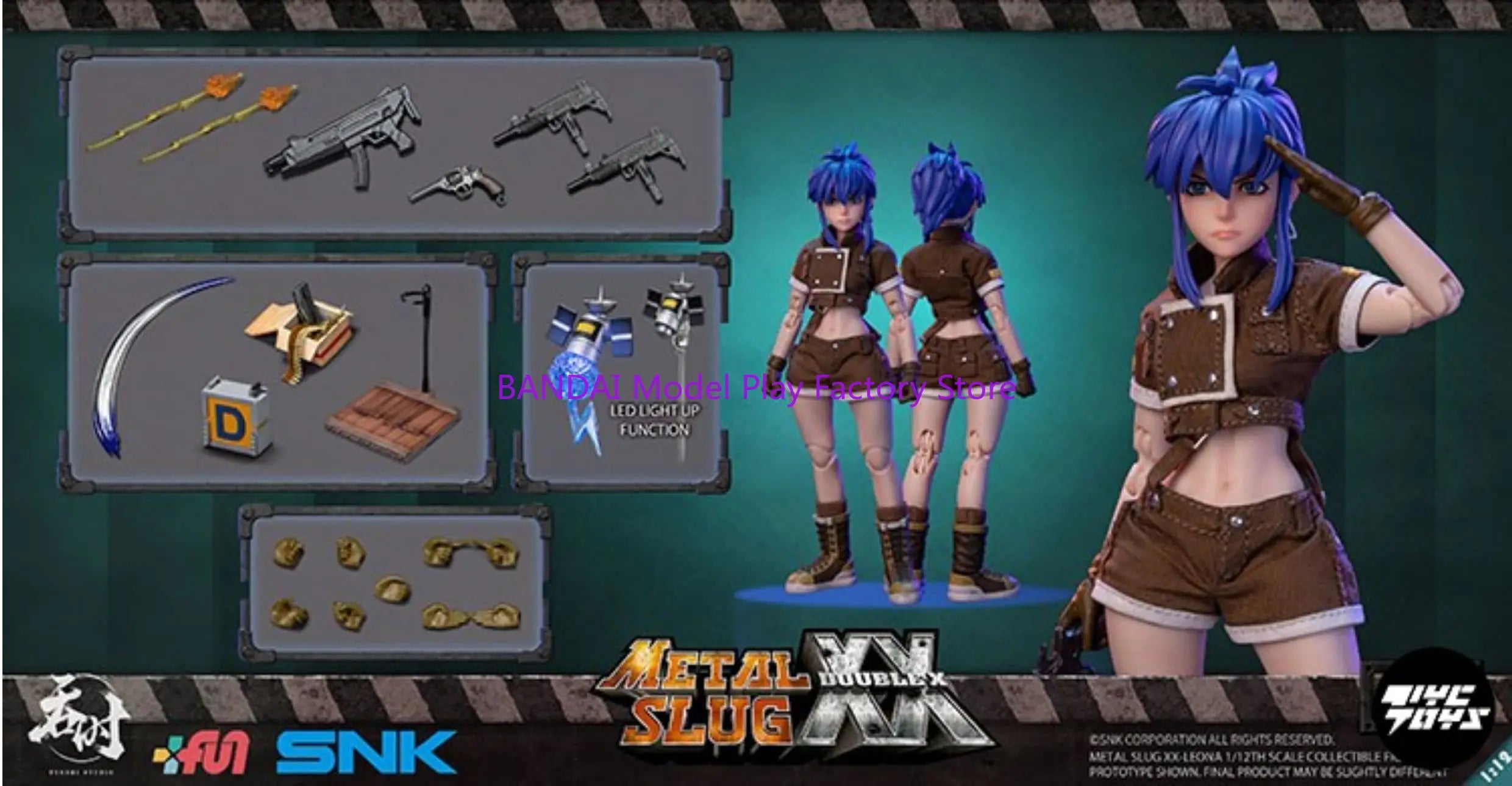 In Stock Tunshi Studio TS-012 1/12 Fighting Game Character Alloy Bullet King of Fighter Leona Heidern Full Set 6in Action Figure