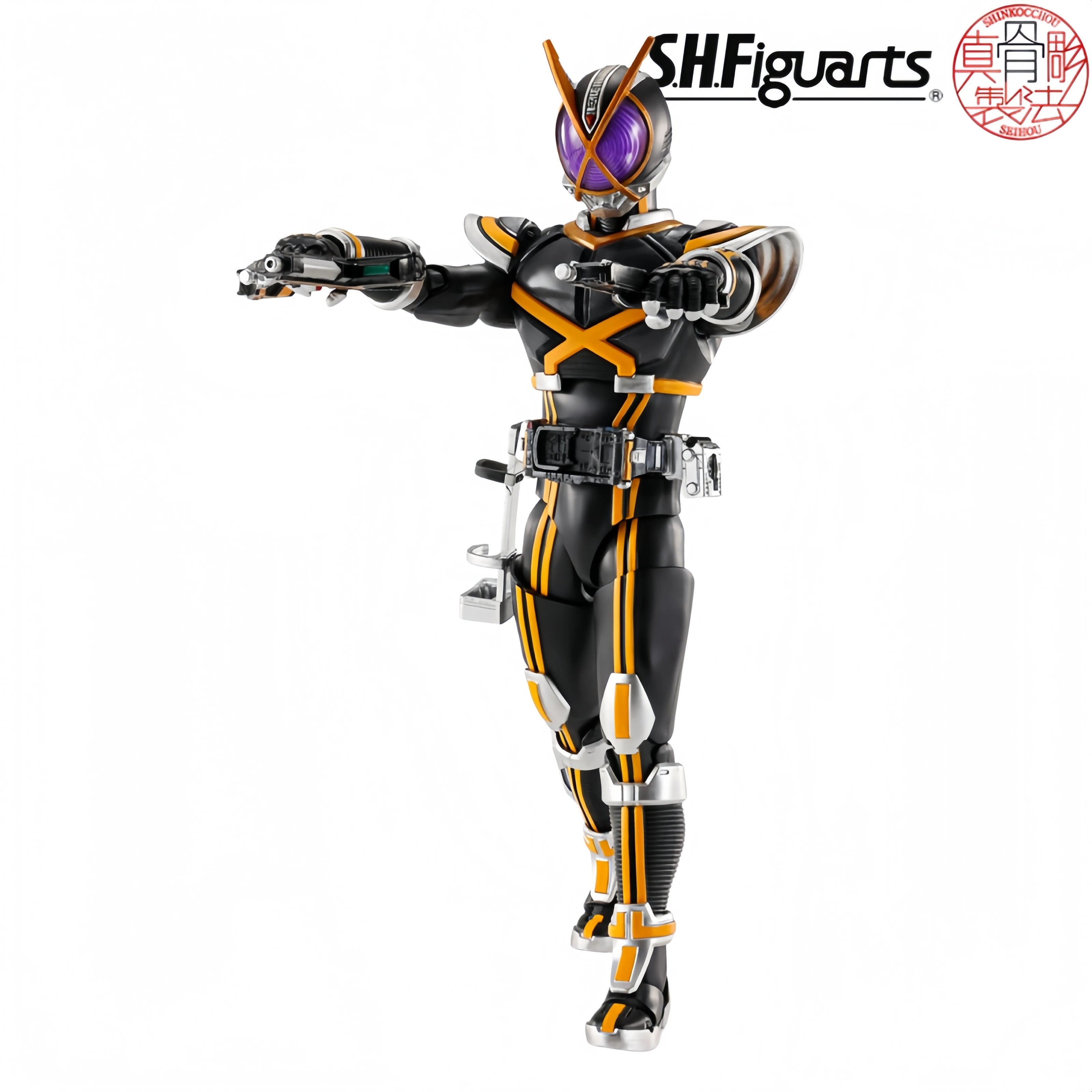 Bandai Tamashii Web Limited SHF Kamen Rider Kaixa (Shinkocchou Seihou) Anime Kamen Rider 555 Original Action Figure Collectible