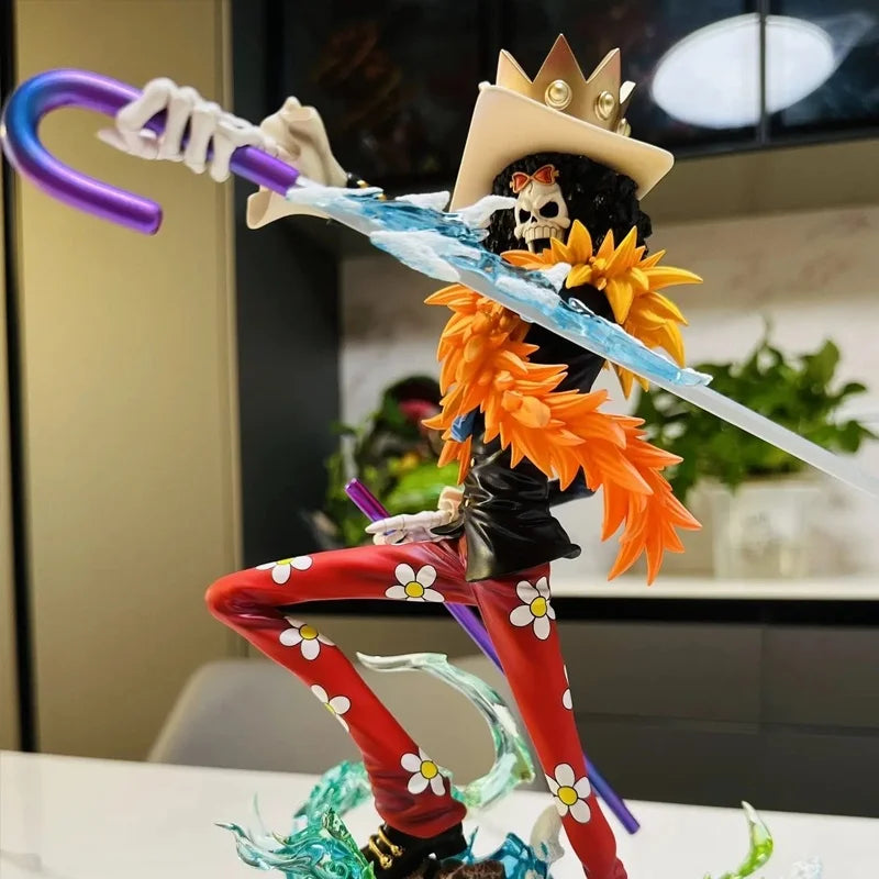33cm Anime One Piece Figures LX BROOK Action Figures Two Years Later Meteor Burukku Model PVC Collection Periphery Toys Gifts