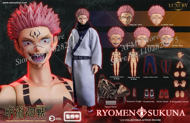 Asmus JJKS05 1/6 Scale Collectible Figure Ryomen Sukuna Jujutsu Kaisen 12Inch Men Soldier Action Figure Model