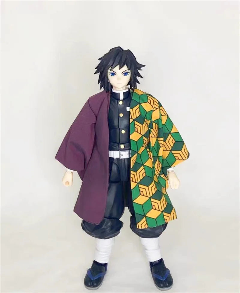 Japanischer Anime im Maßstab 1/12, Dämonentöter, Klingenrolle, Tomioka Yoshiaki, Stoffumhang, Kimono, passend für 6-Zoll-SHF-Actionfiguren-Körpermodelle
