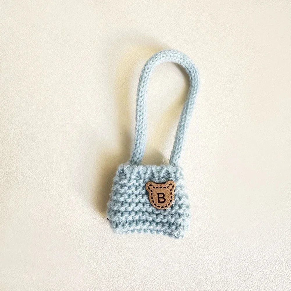 For 15-17 cm v1v2 Labubu Clothes outfit Labubu Sitting Party Bear Label Scarf Hat Bag Dolls Accessories Cute Decoration