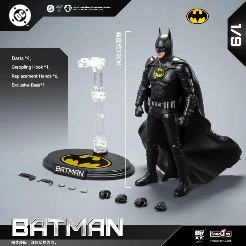 2026 FondJoy Keaton Batman Action Figure Official 2023 1/9 Scale Collectible Statue Desktop Decor Model Kit For DC Boy Fans Gift