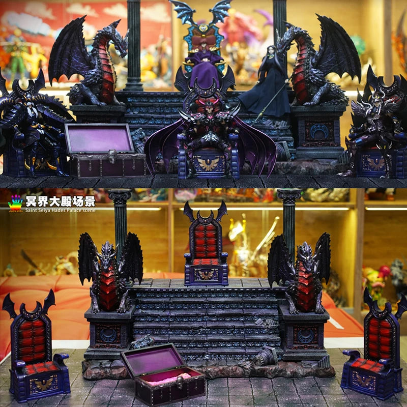 JacksDo Saint Seiya Myth Cloth EX Hades Throne Dragon 22cm/8.66 inch Decoration Diorama Scene Statue Resin In Stock