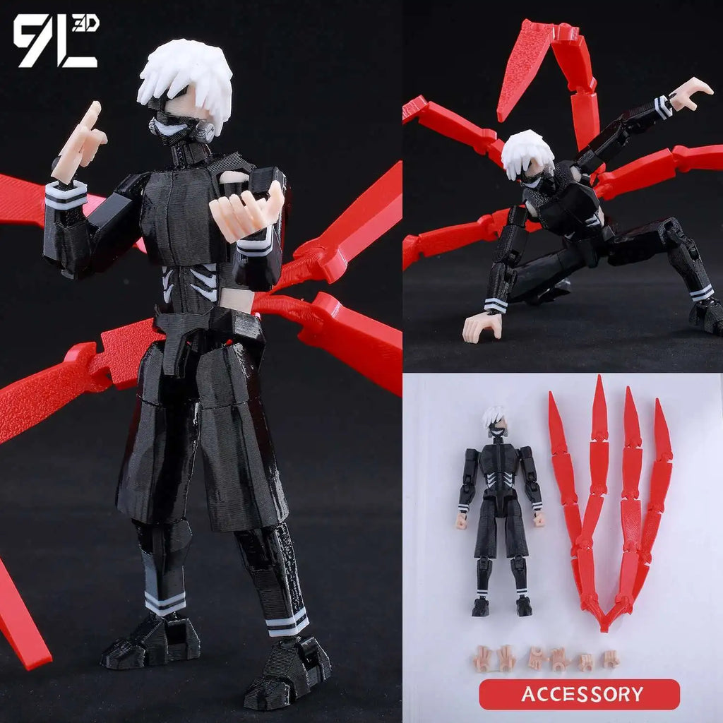 9L3D-gedruckte Anime Naruto Jujutsu Kaisen One Piece Charaktere Lucky13 Dummy-Actionfiguren Mehrgelenk-T13-Mannequin-Spielzeug