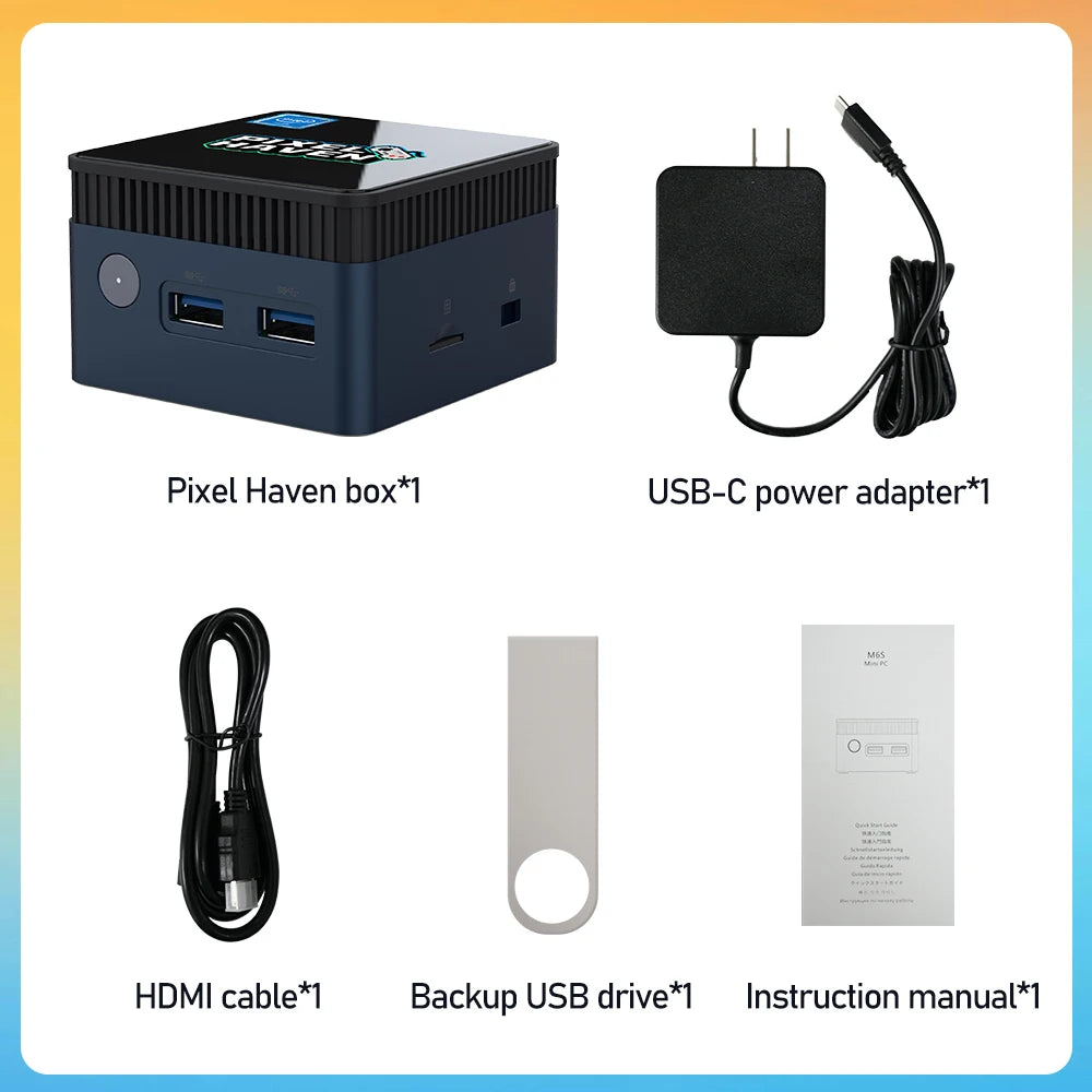 Mini PC With 38000+Games&48 Emulators Game Console For PS3/PS2/Wii/WiiU/N64/NES/NDS Windows 11&Retrobat&Playnite N100 Game PC