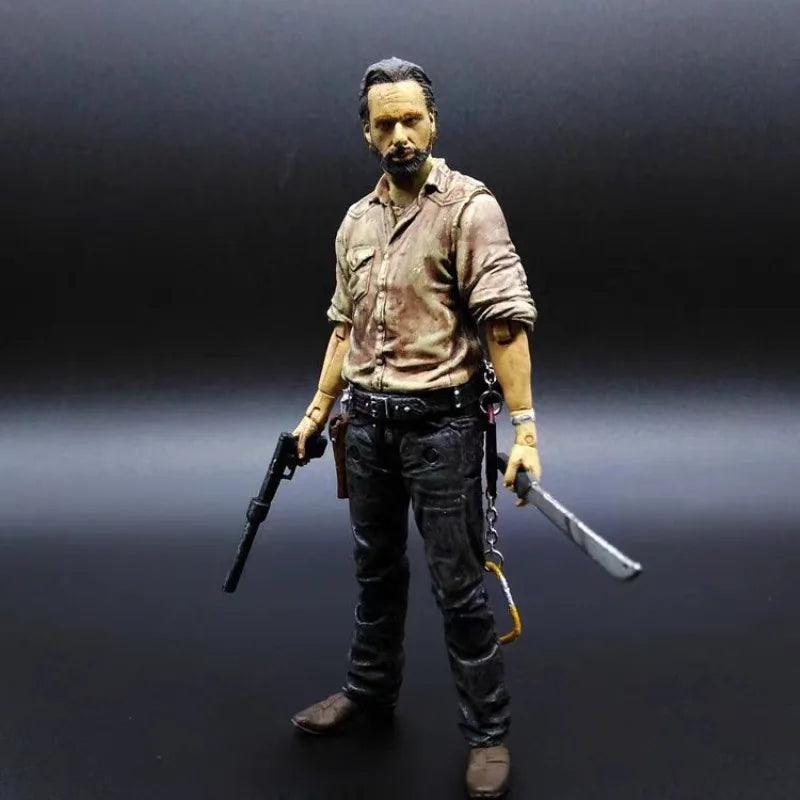 Genuine Bulk 5 Inch Action Figure Rick Grimes Morgan Jones Andrea Pvc Anime Model Collectible Toy