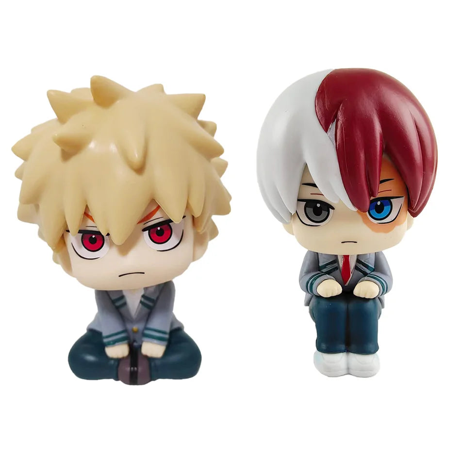 10cm Boku no Hero Academia Anime Figure Midoriya Izuku Action Figure Bakugo Katsuki/Todoroki Shoto Figurine PVC Collection Toys