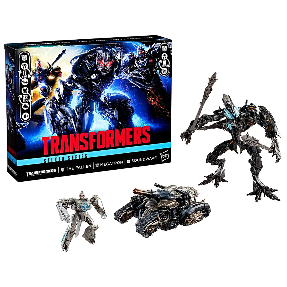 In-Stock Hasbro Transformers Studio Series Revenge of the Fallen 3-Pack (Soundwave, Megatron, and The Fallen) Model Figure Toys