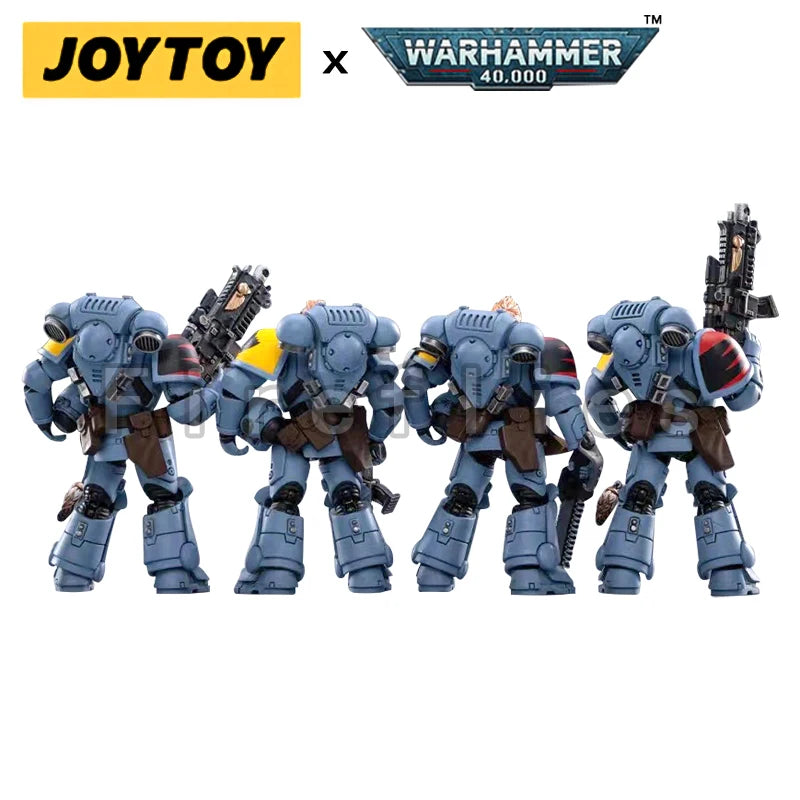 1/18 JOYTOY Action Figure (4PCS/SET) 40K Space Wolves Battle Pack Hunter Pack Anime Model Toy