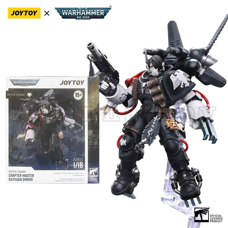JOYTOY 1/18 Action Figure 40K Raven Guard Chapter Master Kayvaan Shrike Anime Collection Military Model