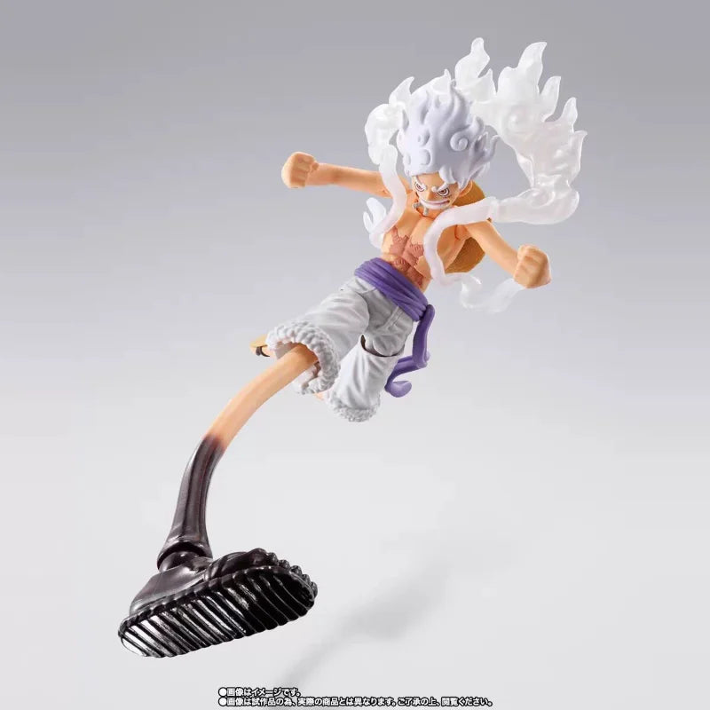 Bandai Original S.H.Figuarts One Piece [Monkey D Luffy -Gear5 Future Island Egghead] Poseable Anime Action Figure Model Toy Gift