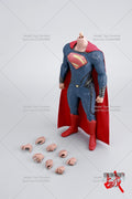 1/6 Soldier Super Man Red Blue Hero Combats Suit Muscles Joints Body With Hand Shape Fit 12inch Action Figure Head