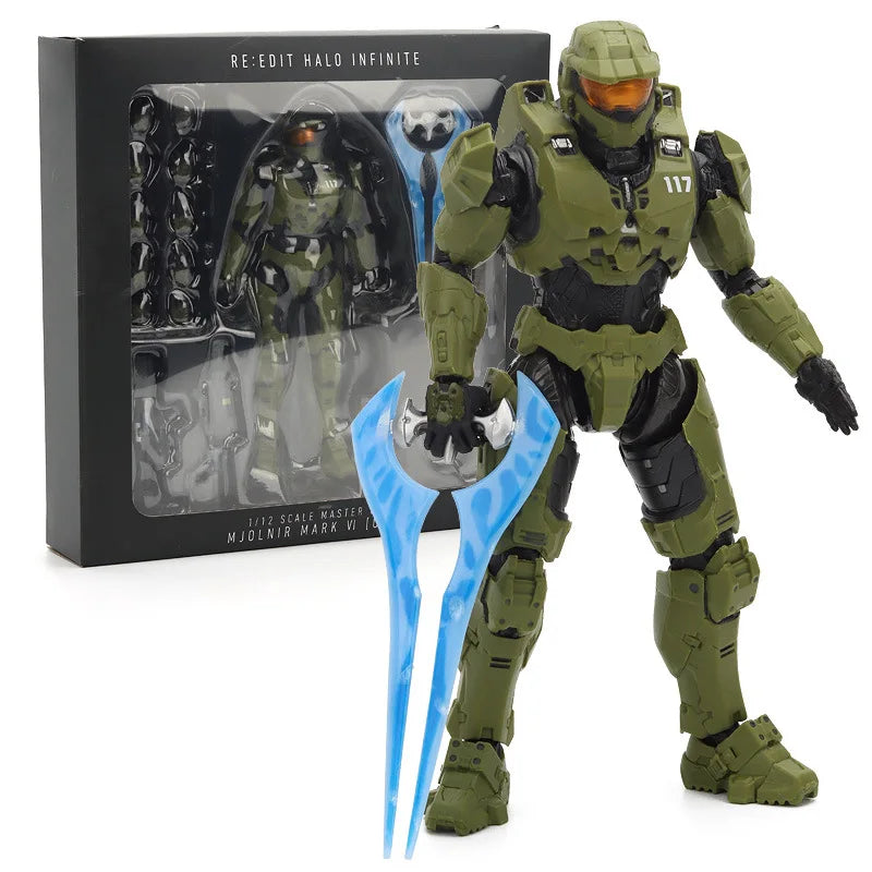 Halo 5 Sergeant HALO Game Halo Unlimited 1/12 Mobile Model Doll Handmade Ornament Gift Box