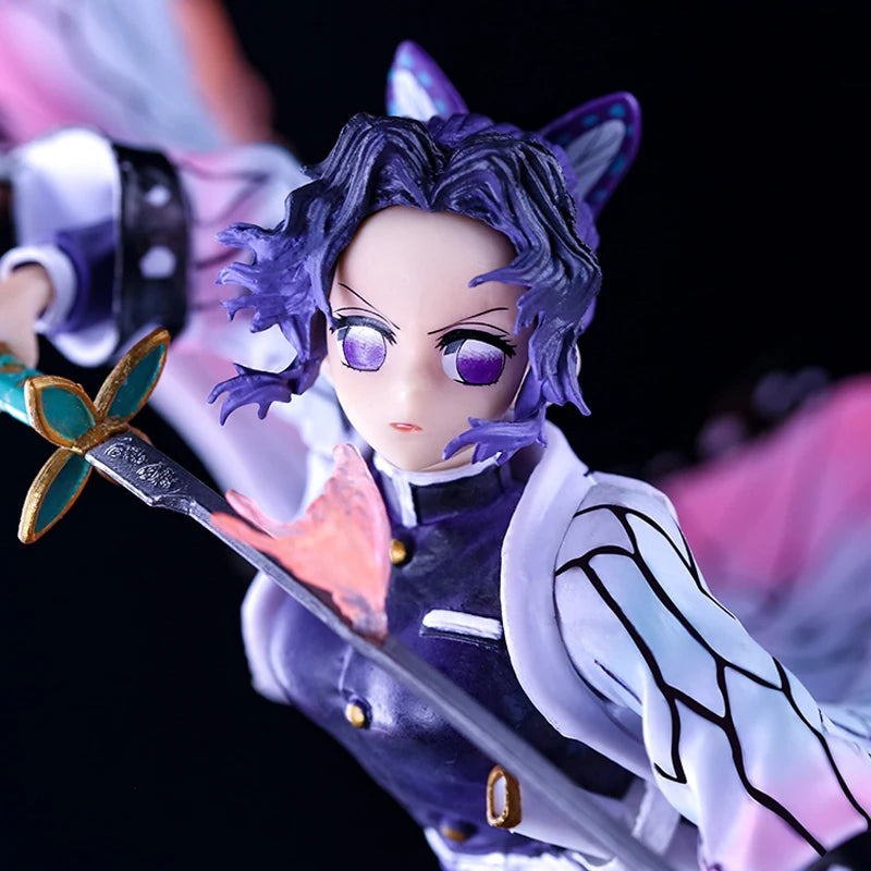 Anime Demon Slayer Kochou Shinobu 31cm Figure Statue Gk Garage Kits Pvc Figurine Model Doll Ornament In Stock