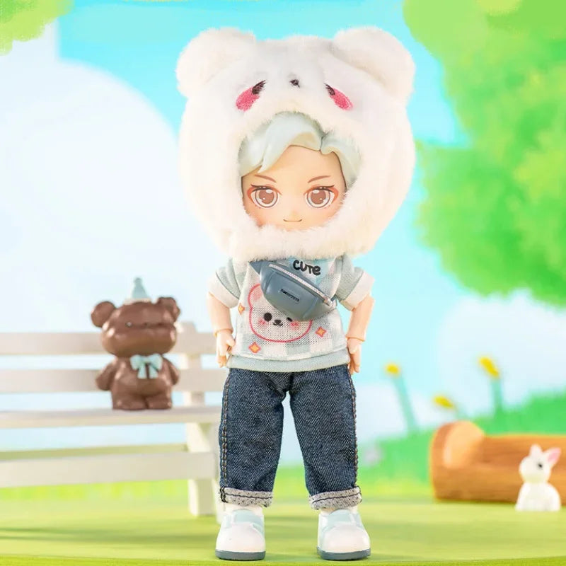 In stock PEETSOON Garden Party Series Ob11 1/12 Bjd  16cm Cute Action Anime Figures Kawaii  Toys figure Dolls Gift Toys