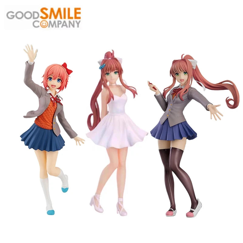 Good Smile Original POP UP PARADE Doki Doki Literature Club! Monika White Dress Ver. Sayori Anime Action Figures Toys Kids Gift