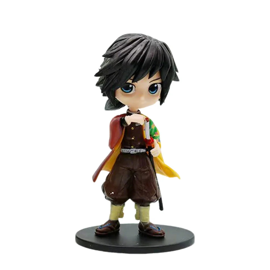 Demon Slayer Q Version Anime Figures 8Pcs Set Tanjiro Nezuko Hashira Collection PVC Model Birthday Christmas Gift for Kids