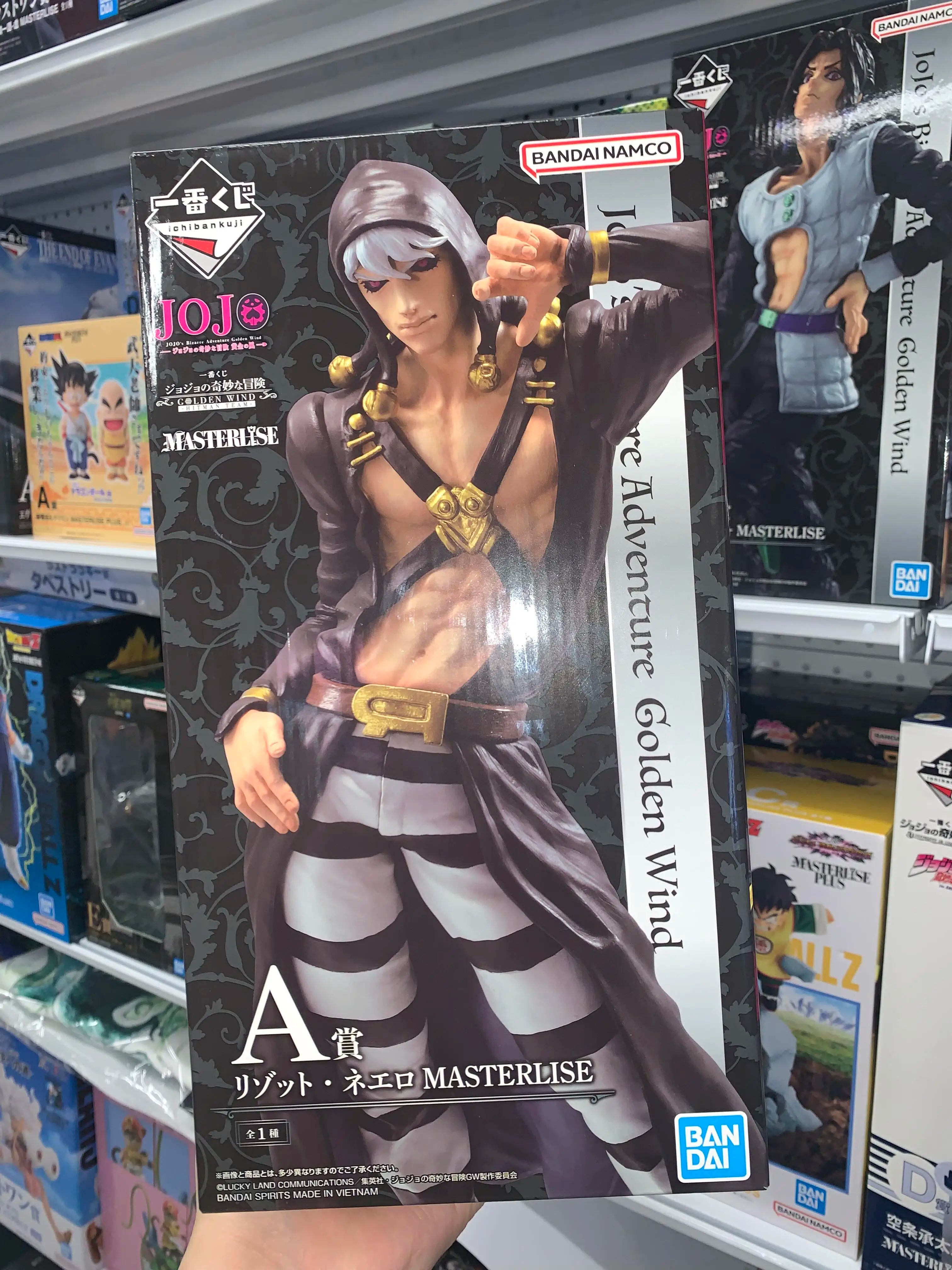 Bandai Ichiban JoJo's Bizarre Adventure Figure GOLDEN WIND Risotto Nero Doppio Illuso Melone Anime Action Figure Model Toys Gift