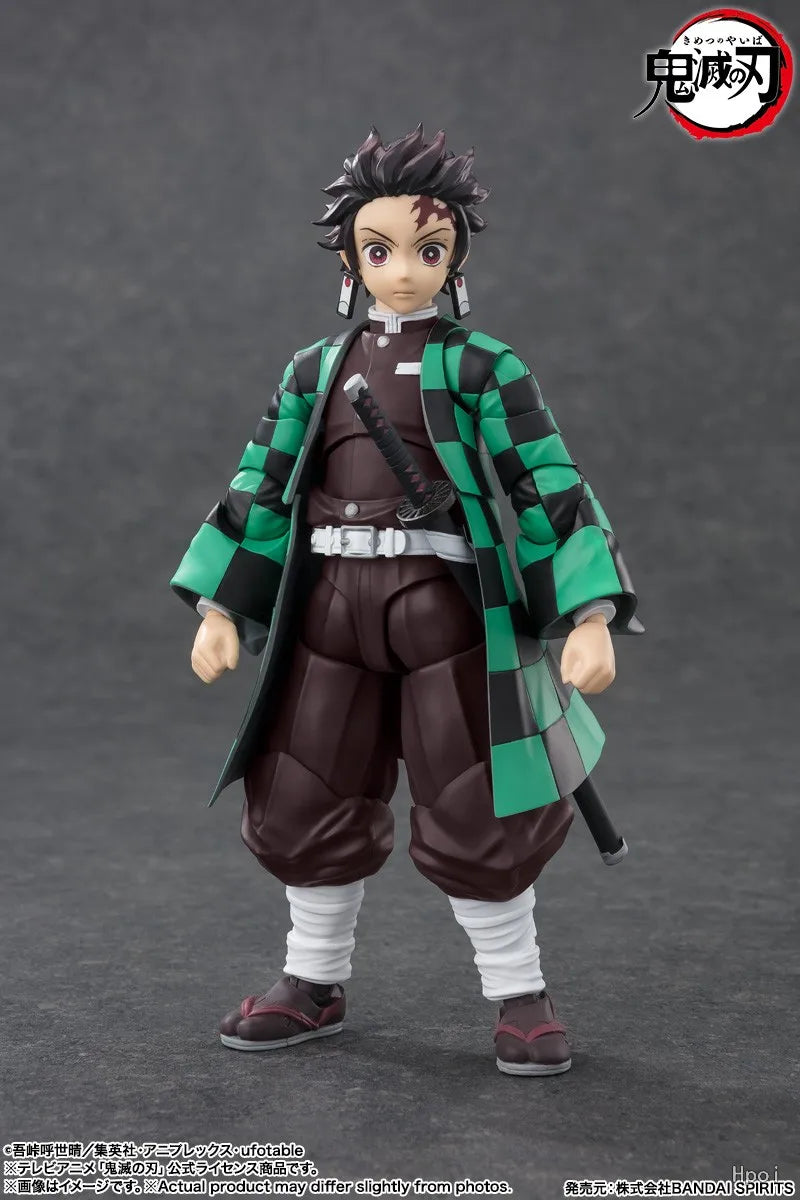 【In Stock】Original Bandai SHF Demon Slayer: Kimetsu No Yaiba Kamado Tanjirou Action Figure Model Toy Gift