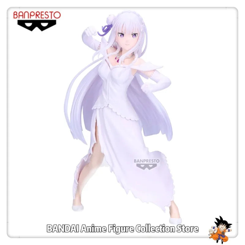 Pre-sale in August 2026 Original BANPRESTO ESPRESTO Re: ZERO - Starting Life in Another World - Emilia Figures Toys Ornaments