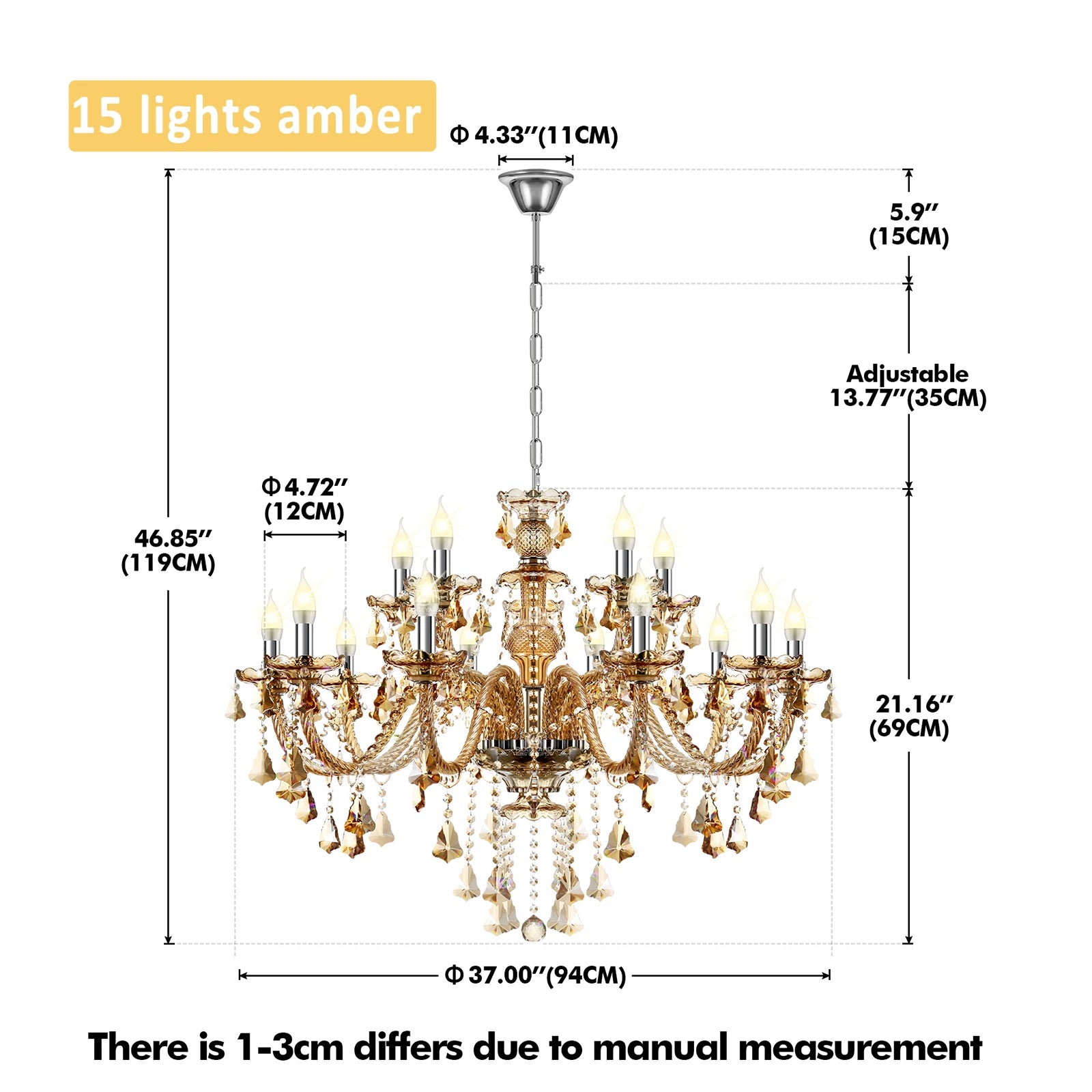 15 Arms Chandelier Pendant Chandelier Crystal E14 Chandelier Bedroom Modern K9 Crystal For Living Room Corridor Saloon Hall