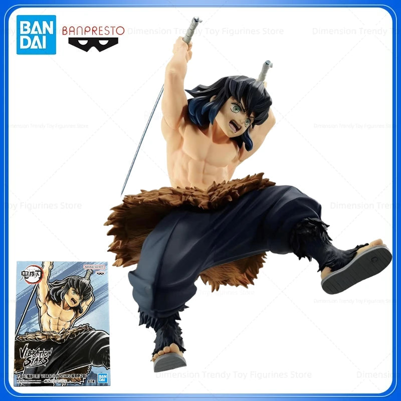 Bandai In Stock Banpresto Vibration Stars Anime Demon Slayer Hashibira Inosuke Action Model Toy Figure Gift DT