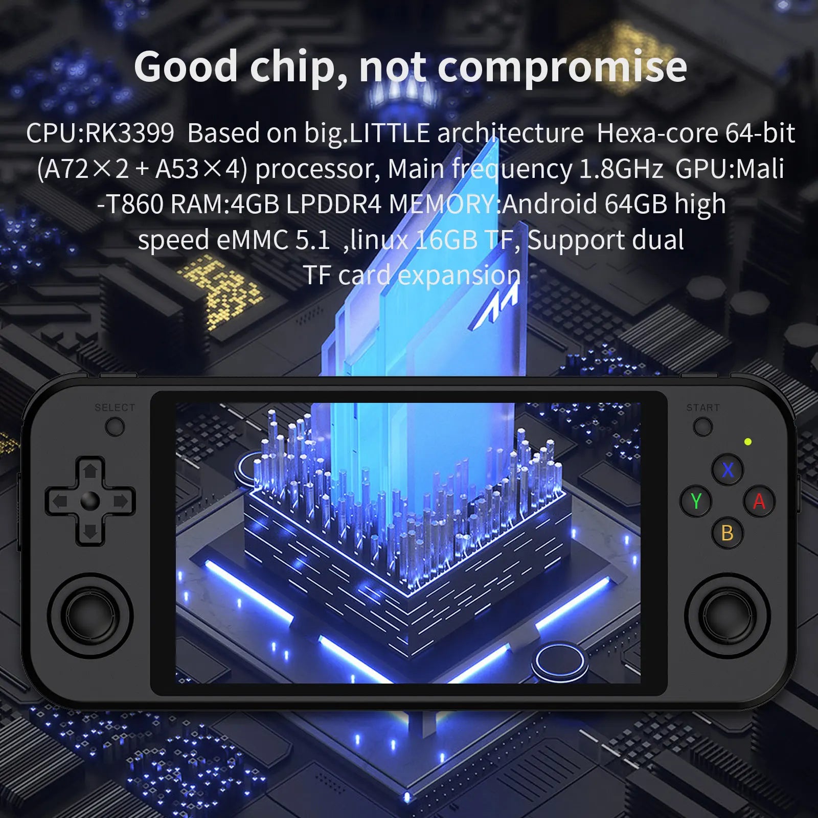 ANBERNIC RG552  Handheld Game Console 5.36‘’ IPS Screen Android Linux Dual Systems Retro Video Game Player Built in 4000+ Games