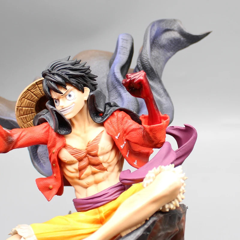 26 см One Piece Аниме Фигурки Monkey D Luffy Екшън Фигурка Колекционерска PVC Модел Кукла Седнала Статуя Играчка Декорация Детски Подаръци