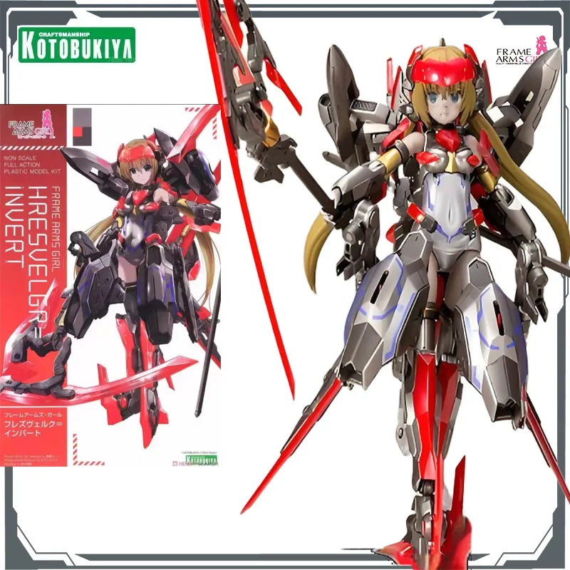 Kotobukiya Original FRAME ARMS GIRL KONGO&HRESVELGR INVERT  Anime Action Figure Assembly Model Toys  Model Gifts for Boys