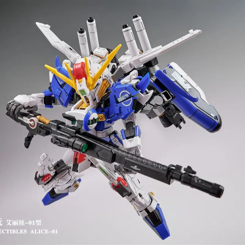 Anaheim MGSD EXS Alice-01 EX Mech Assembly Model Kit Action Figure With Lights Break Armor Boys' Puzzle Toys Collectible Gift