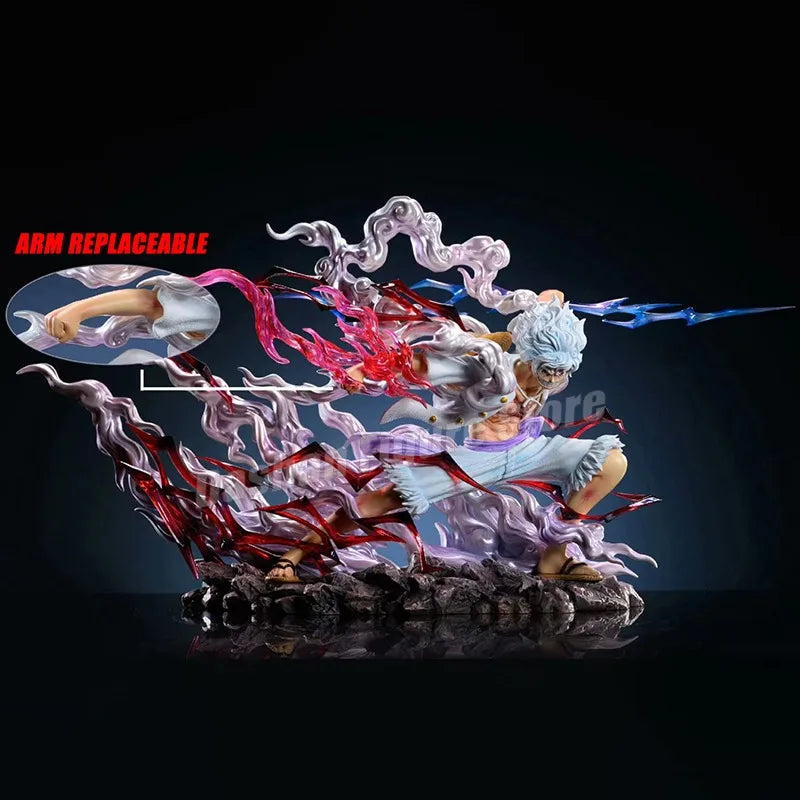 GK One Piece Nika Action Figure Sun God Gear 5 Monkey D Luffy Figurine PVC Collection 20cm Thunderbolt Luffy Figures Model Toys