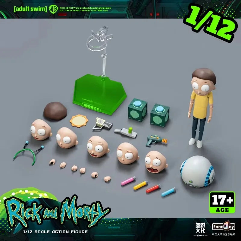 In Stock Fondjoy Original Rick And Morty Action Figure Model Toys 1/12 Rick And Morty Movable Model Toy Collectible Gift
