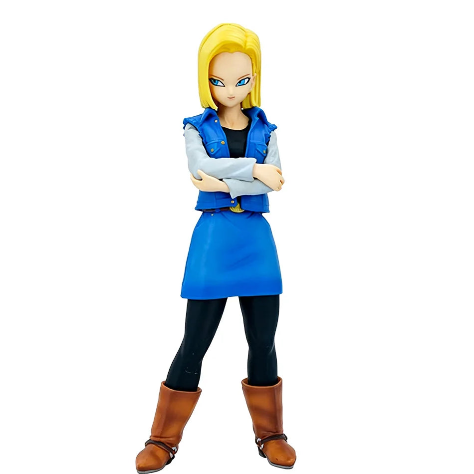 2026 24CM Dragon Ball Z Android 18 17 Anime Figure Action Figure Pvc Model Statue Collection Decoration Toy Ornaments Xmas Gifts