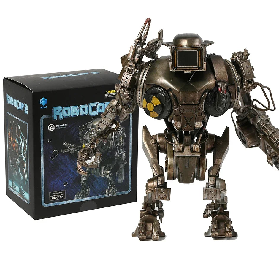 Hiya Toys ROBOCOP 2: Battle Damage RoboCain 1:18 Scale 5 Inch Action Figure Anime Model Toys for Boys Gifts Original Box