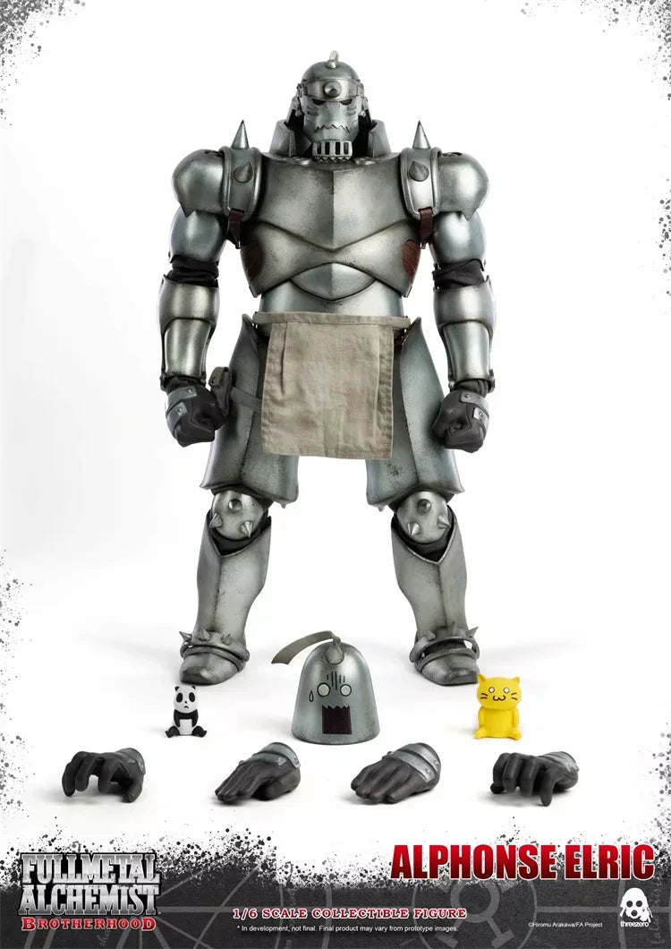 Original Threezero 3A Fullmetal Alchemist Alphonse Edward Elric Roy Mustang 1/6 Action Figure BROTHERHOOD Doll Joint Mibile Toy