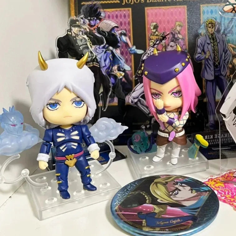 Jojo'S Bizarre Adventure Nendoroid Q Version Figures Jotaro Kujo Josuke Giorno Dio Jonathan Anime Collectible Desktop Decor