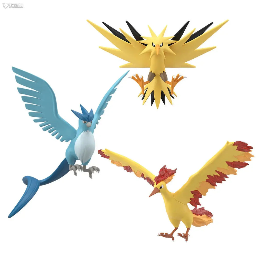 In Stock Bandai Original Box SCALE WORLD POKEMON FREEZER THUNDER FIRE Anime pvc figure model kit finished toy gift for kids
