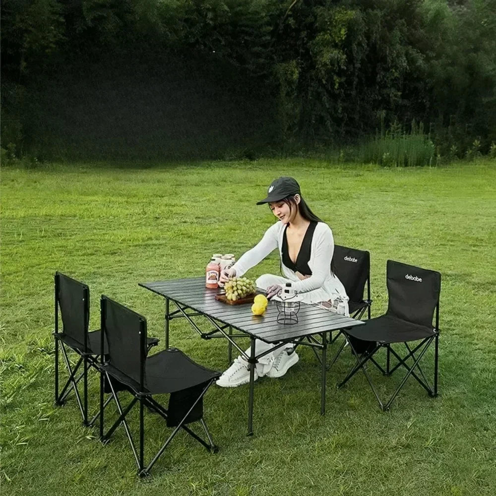 Tourist Folding Long Table Outdoor Picnic Desk Beach Leisure Desks Camping Barbecue Folding Tabl Portable Storage Egg Roll Table
