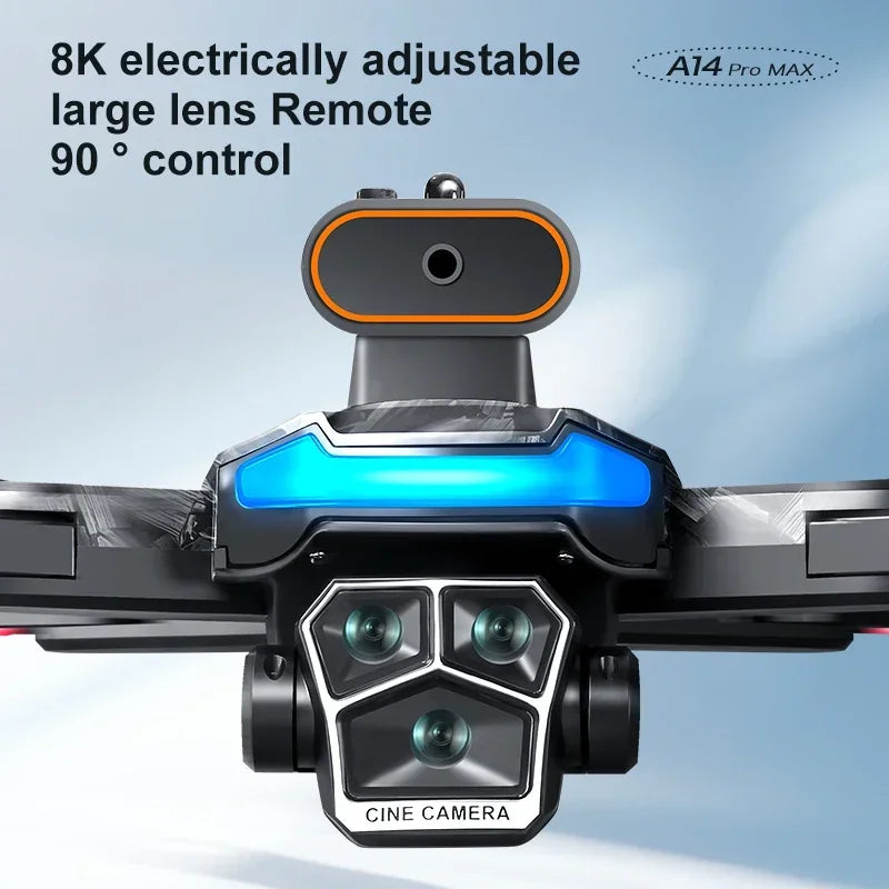 Xiaomi A14 PRO MAX Drohne Brushless 8K drei HD-Kamera Fernbedienung mit Bildschirm Optischer Fluss Intelligenter faltbarer Quadcopter
