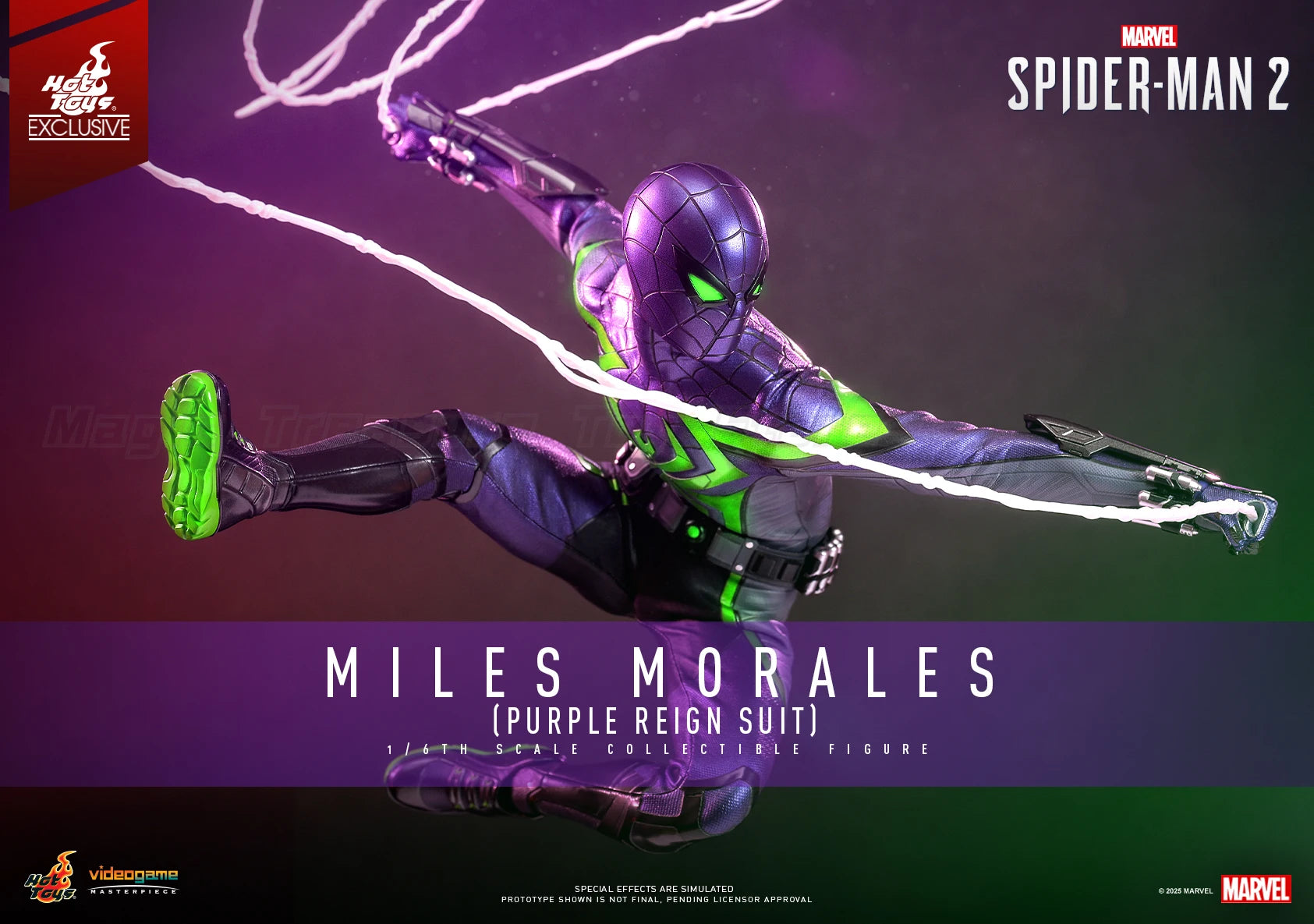 【MT】Hot Toys VGM68 Marvel "Spider-Man 2" Myers Morales (Purple Shadow Dynasty War Clothes) 1:6 Ratio Collection Figure Model