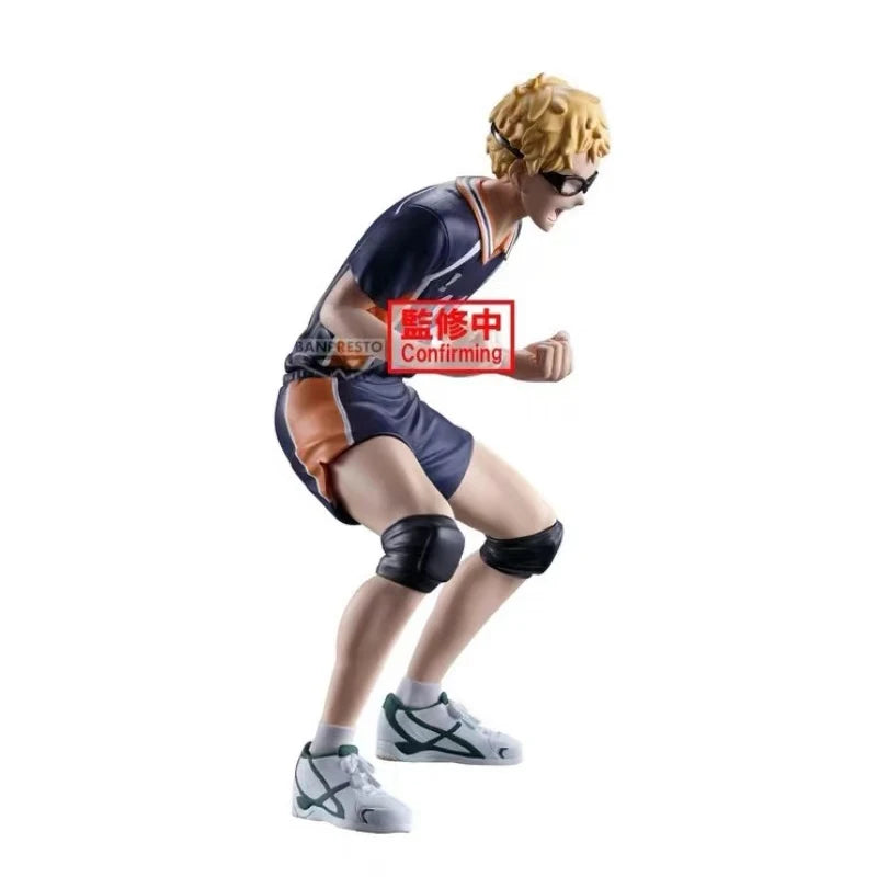 Original In Stock Genuine Banda Banpresto Haikyuu!! Kei Tsukishima PVC Posing Figure Model Anime Desktop Ornament Doll Toys Gift