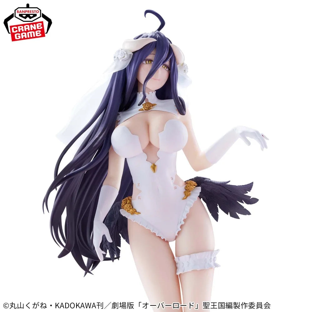 In Stock Bandai Original Genuine Banpresto Glitter & Glamours Overlord Albedo Wedding Ver. 27cm Collection Model Toy Figure Gift