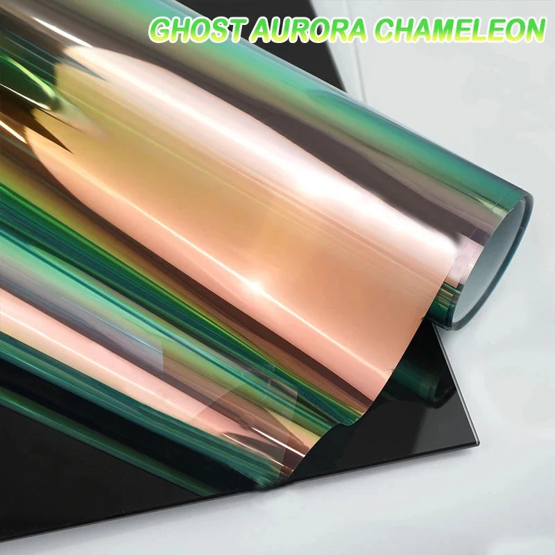 Automotive Color Change Chameleon Aurora Green Window Film 64 %VLT High Insulation Car Sticker UV Blocking Windshield solar Film