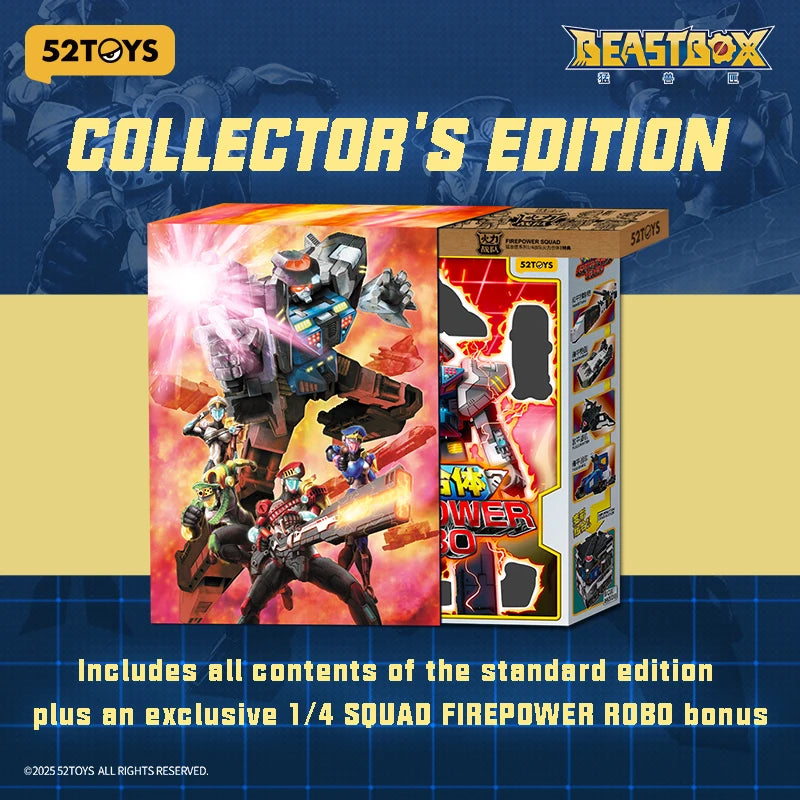 52TOYS 1/4 SQUAD FIREPOWER ROBO, Deformation Toys Action Figure, Collectible Converting Toys