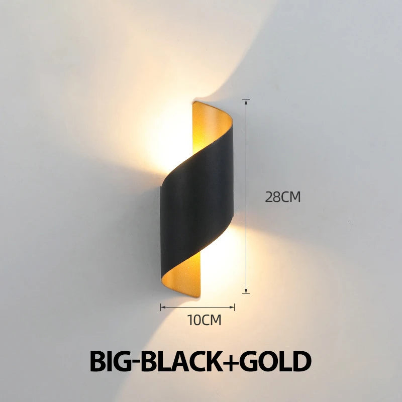 Spiral Design LED Wall Lamp 10W Indoor Wall Lights Waterproof Outdoor Modern Nordic Sconce Lamp Interior Wall Light Home Decor